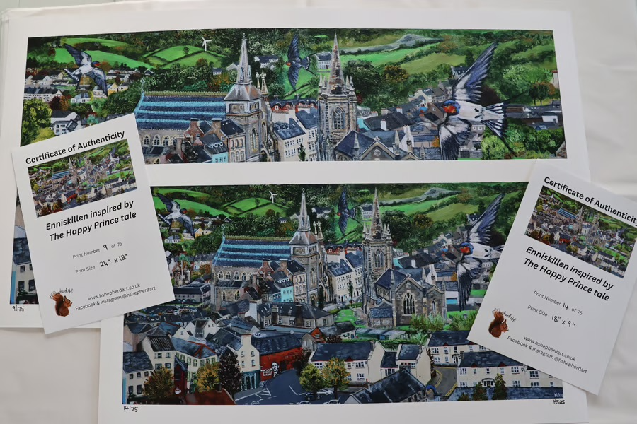 Limited Edition Giclee Print ‘Enniskillen Inspired by The Happy Prince Tale’