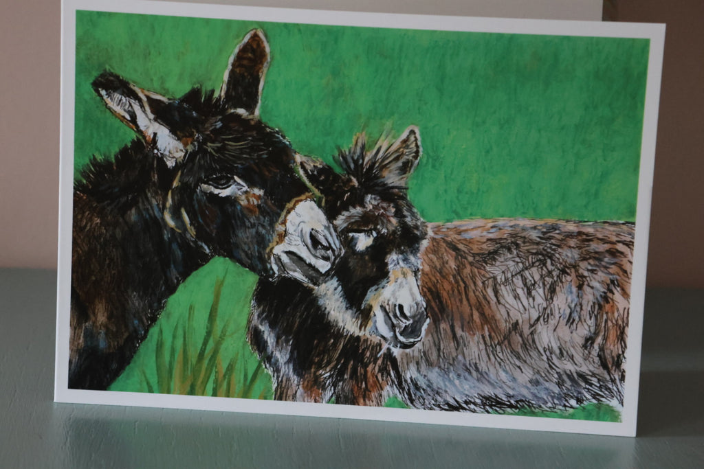 Pack of 5 Fermanagh Donkeys Cards