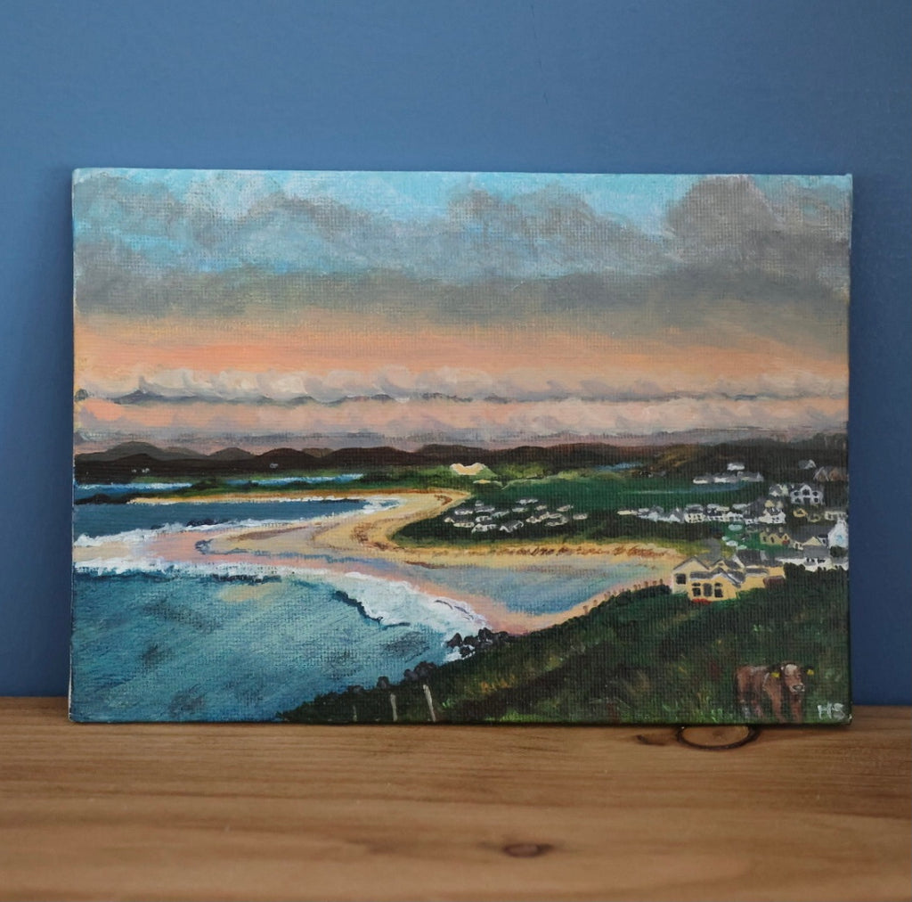 Original 7” x 5” Acrylic Painting “Narin Sunset”