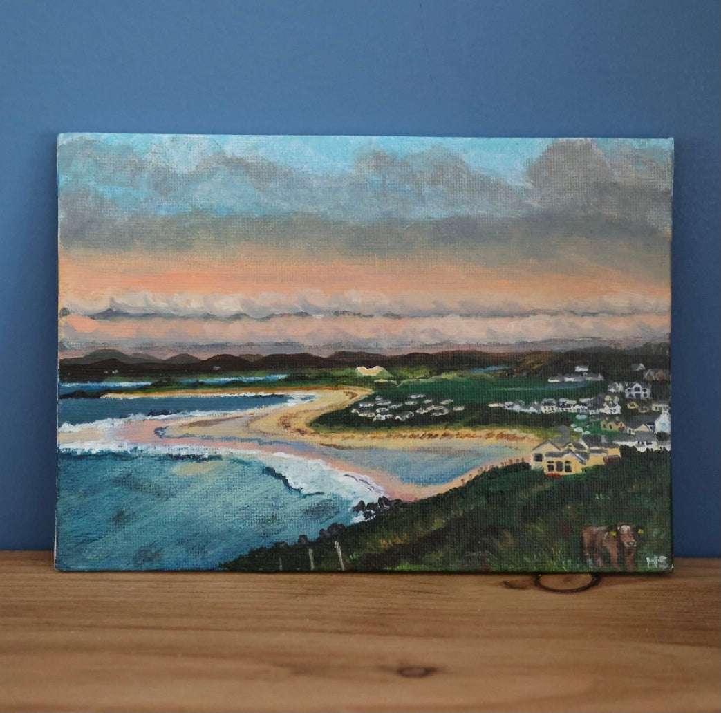 Original 7” x 5” Acrylic Painting “Narin Sunset”