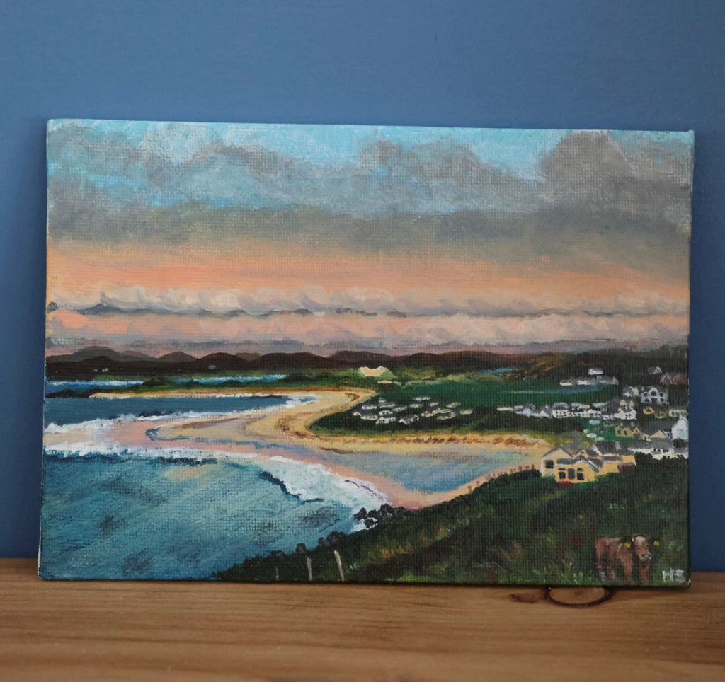 Original 7” x 5” Acrylic Painting “Narin Sunset”