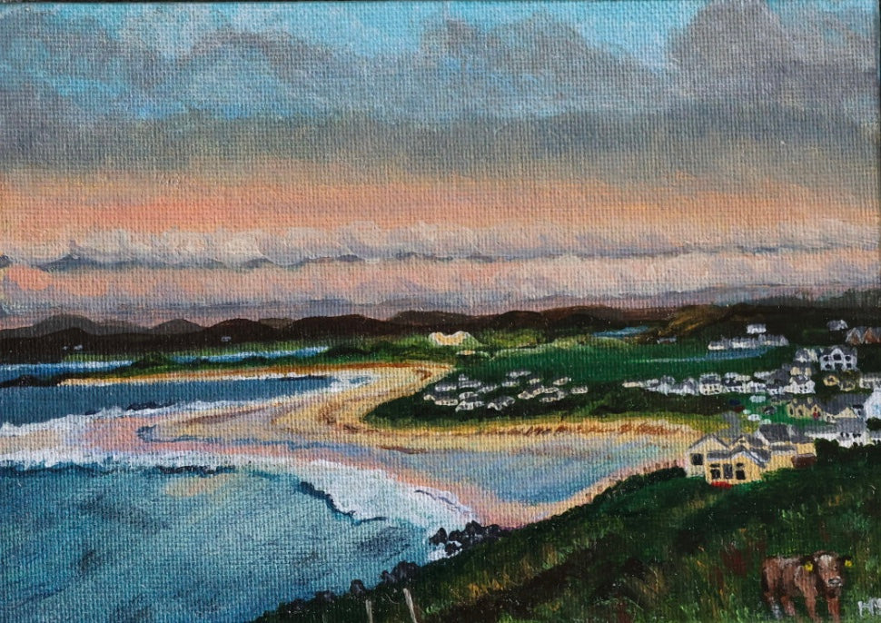 Original 7” x 5” Acrylic Painting “Narin Sunset”