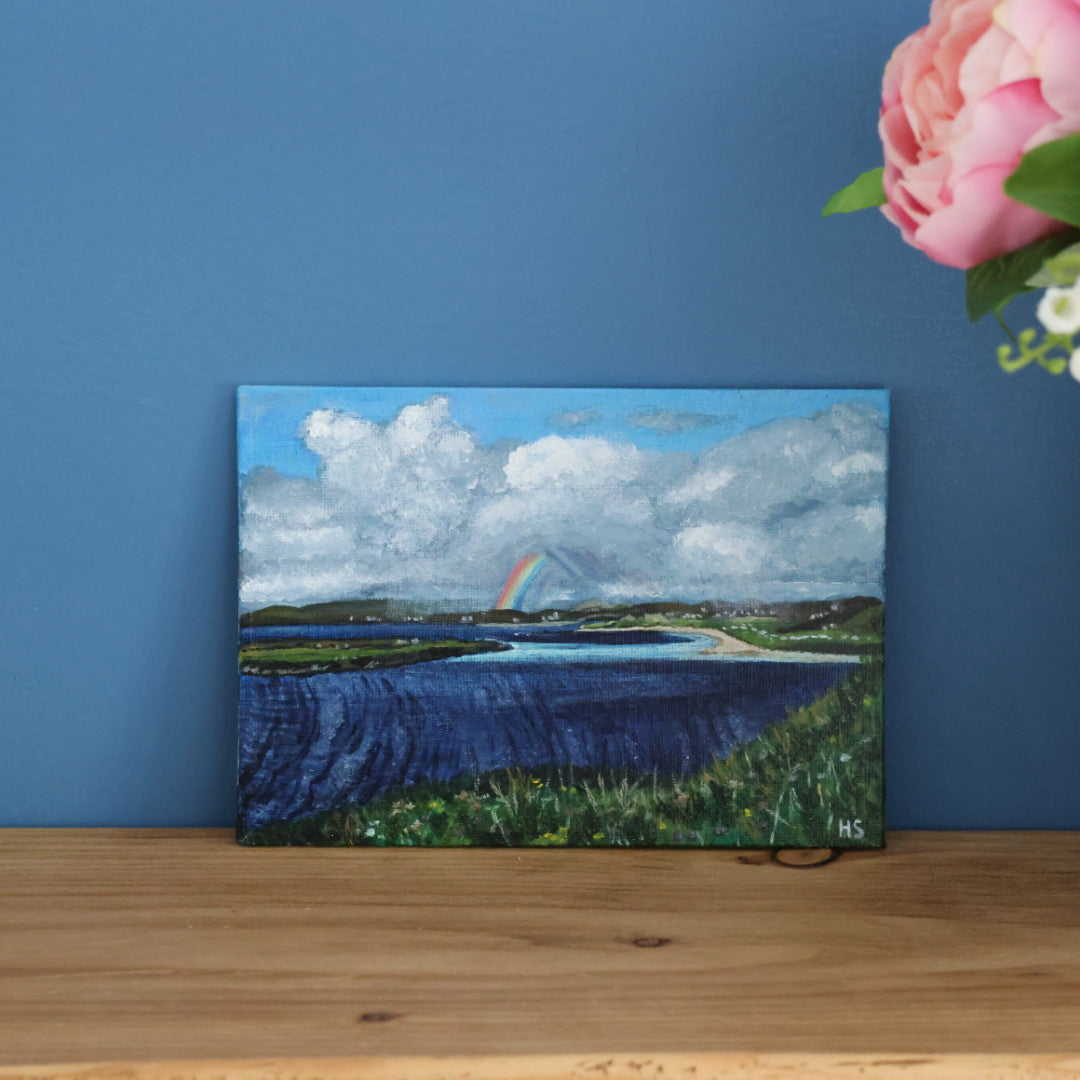Original 7” x 5” Acrylic Painting ‘Rainbow Narin Strand’