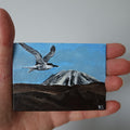 Original Mini Acrylic Painting ‘Sandwich Tern over Errigal’