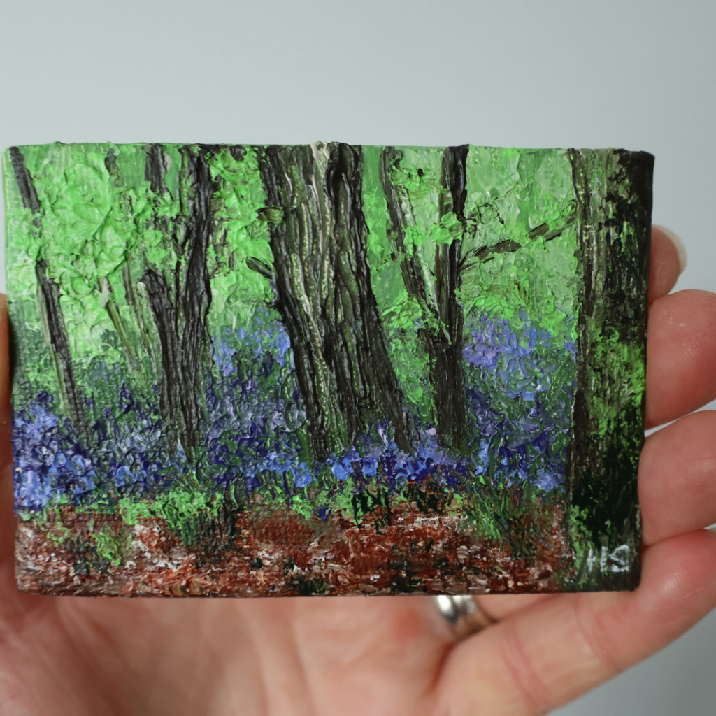 Original Mini Acrylic Painting ‘Bluebell Wood’
