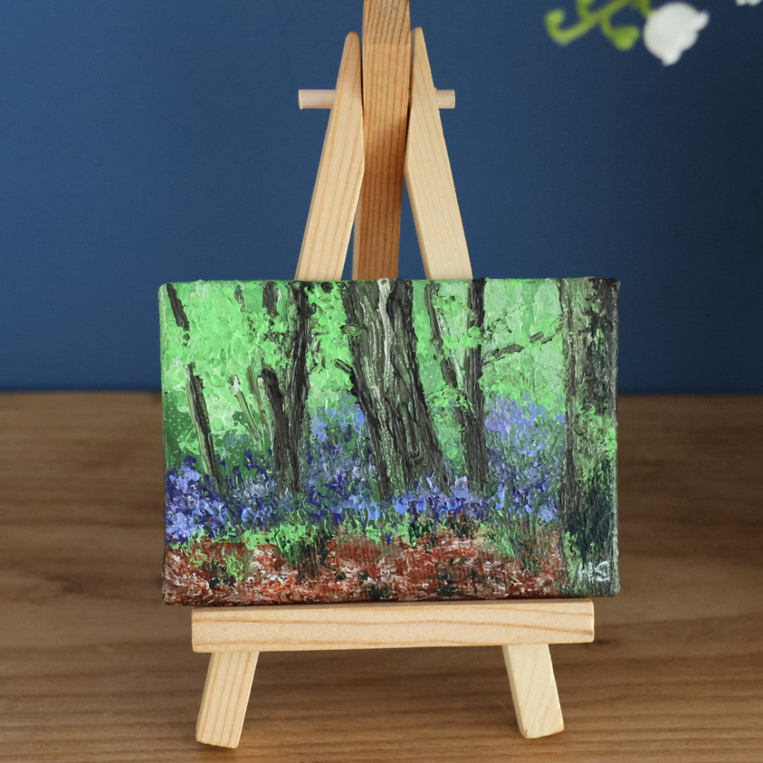 Original Mini Acrylic Painting ‘Bluebell Wood’