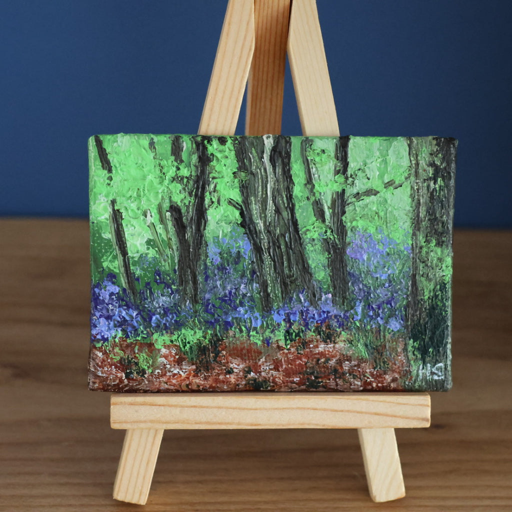 Original Mini Acrylic Painting ‘Bluebell Wood’