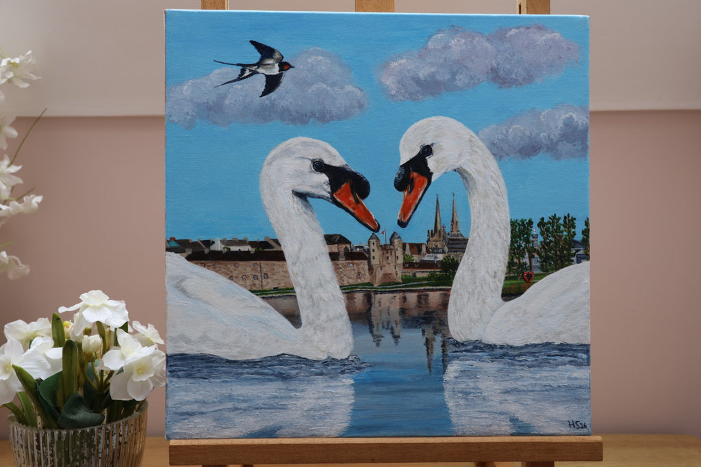 Enniskillen 'Swan Love' Giclee print