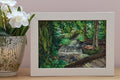 Original 7” x 5” acrylic painting “Eel House Bridge Florence Court”