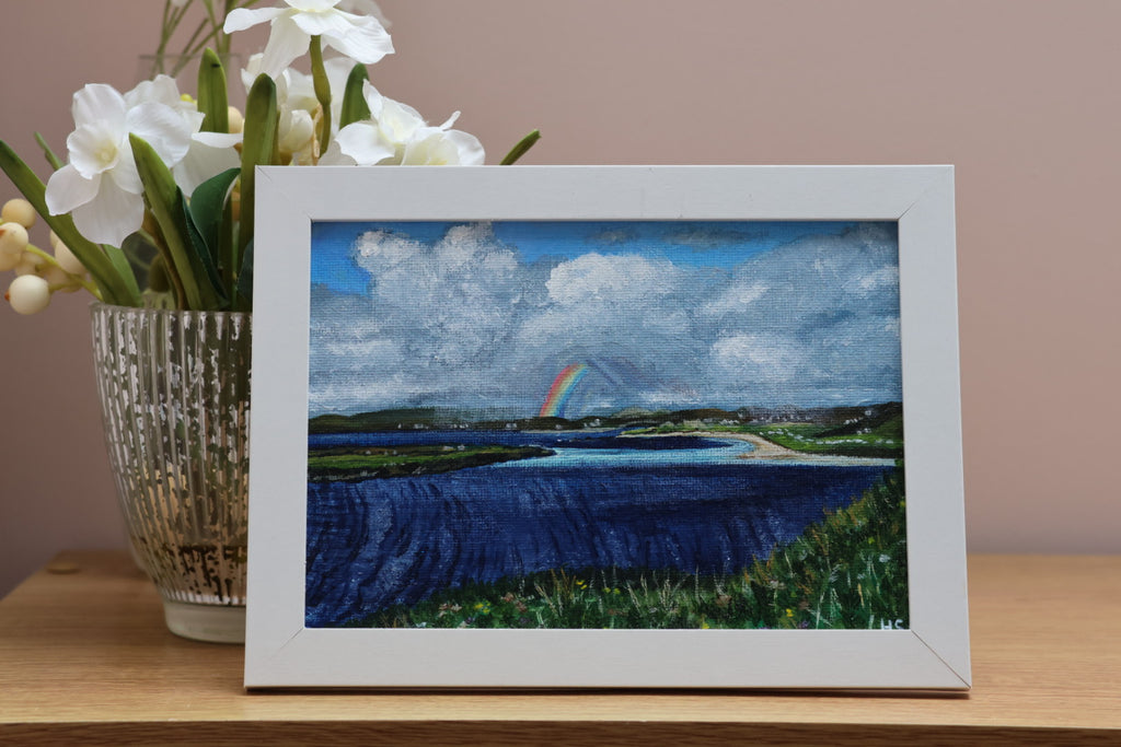 Original 7” x 5” Acrylic Painting ‘Rainbow Narin Strand’