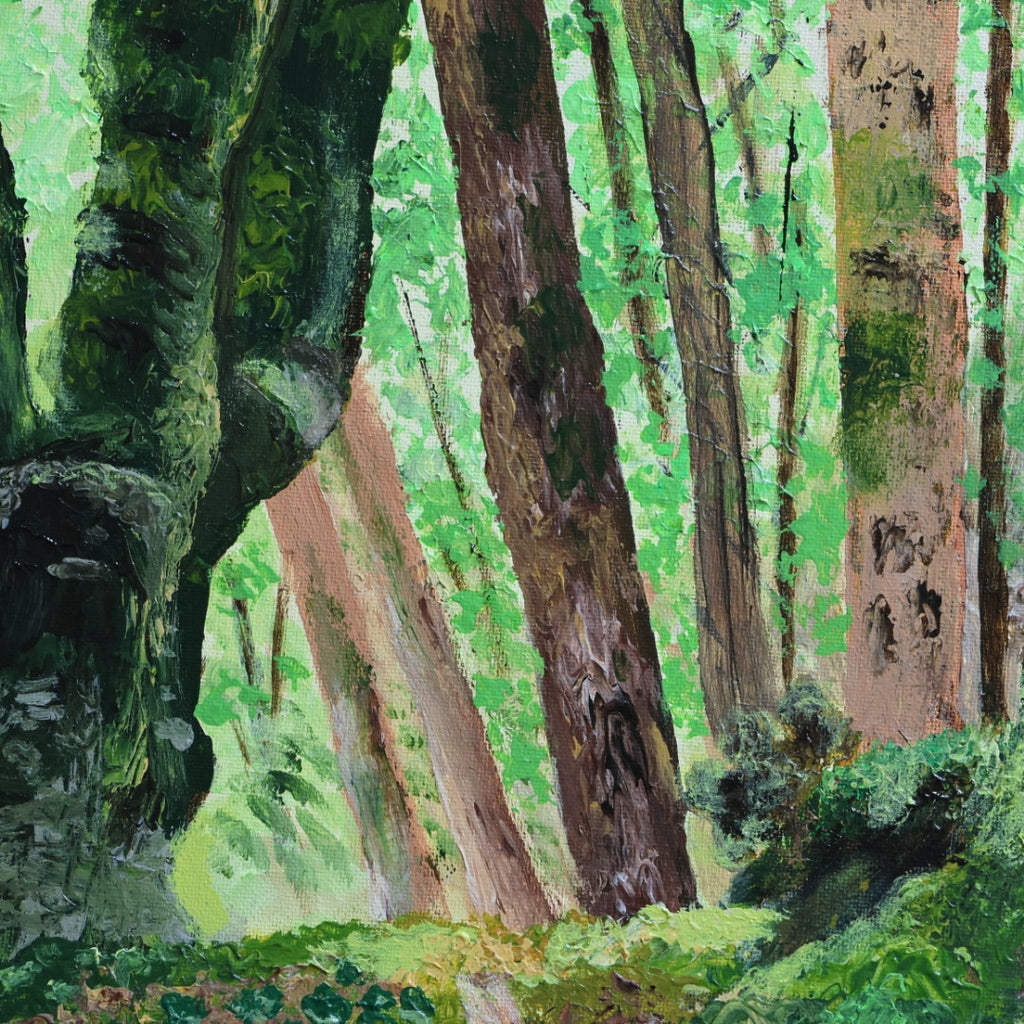 Violet and Wood Sorrel Red Squirrels Print