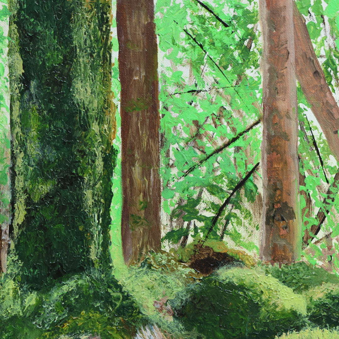 Violet and Wood Sorrel Red Squirrels Print
