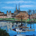 Enniskillen Lough Erne Swallow Hand Embellished Canvas Print