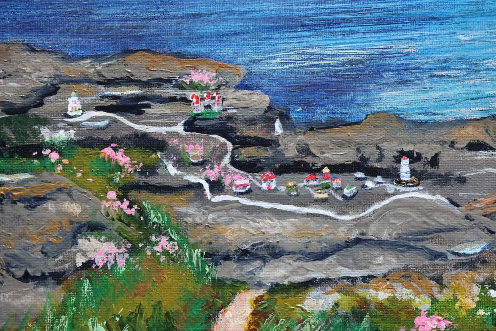 Original Irish Landscape Painting - Portnoo Harbour 'Sea Pinks Sunset'
