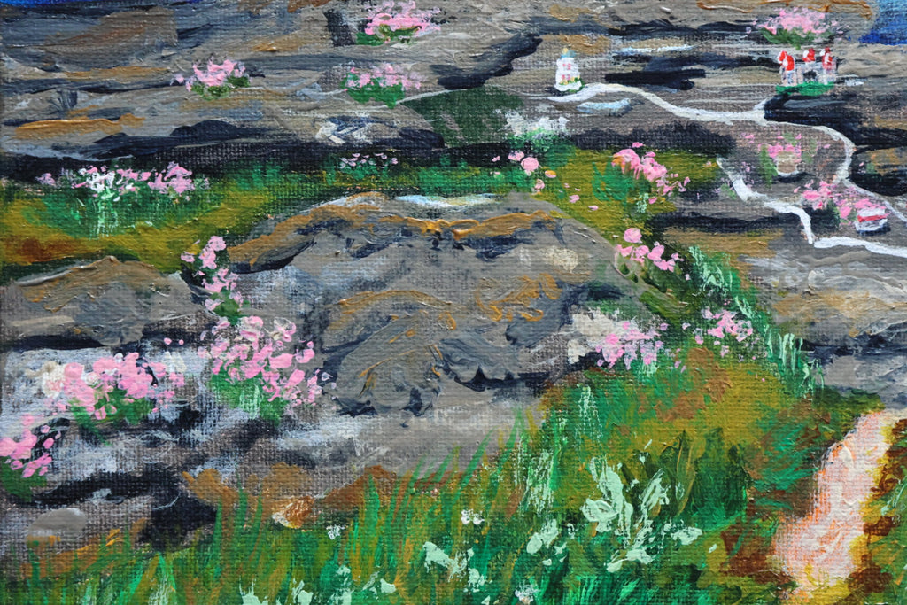 Original Irish Landscape Painting - Portnoo Harbour 'Sea Pinks Sunset'
