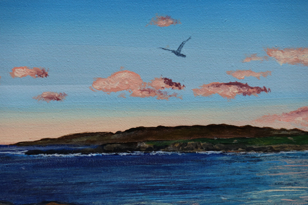 Original Irish Landscape Painting - Portnoo Harbour 'Sea Pinks Sunset'