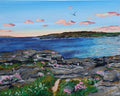 Original Irish Landscape Painting - Portnoo Harbour 'Sea Pinks Sunset'