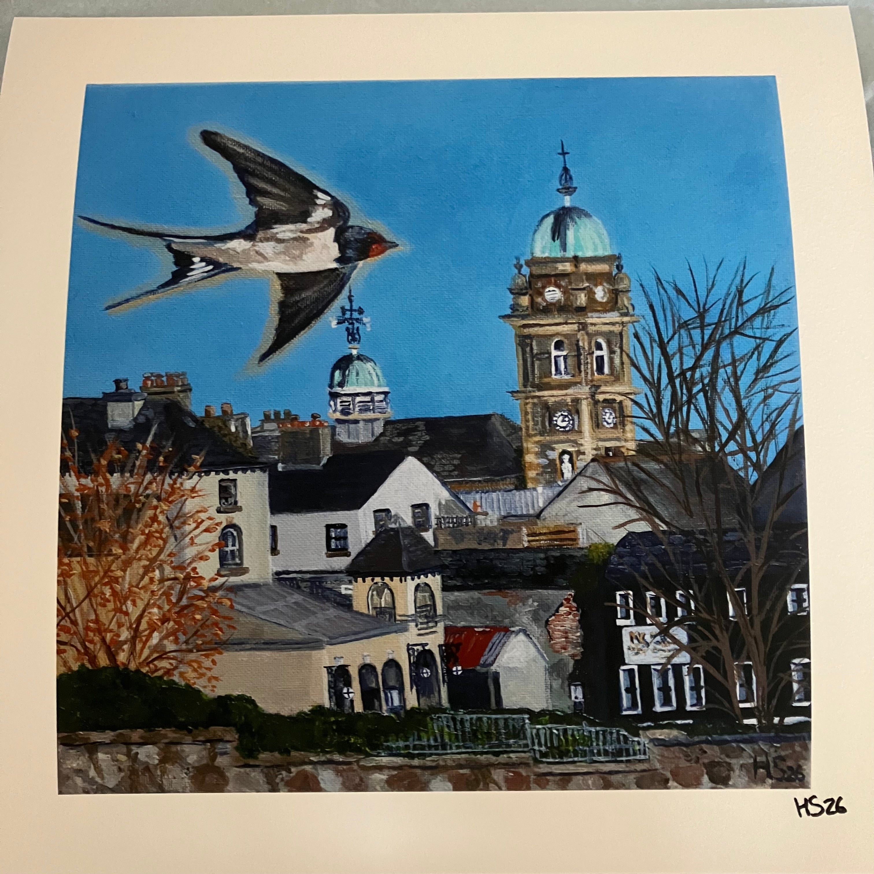 Enniskillen Town Hall Swallow Giclee Print