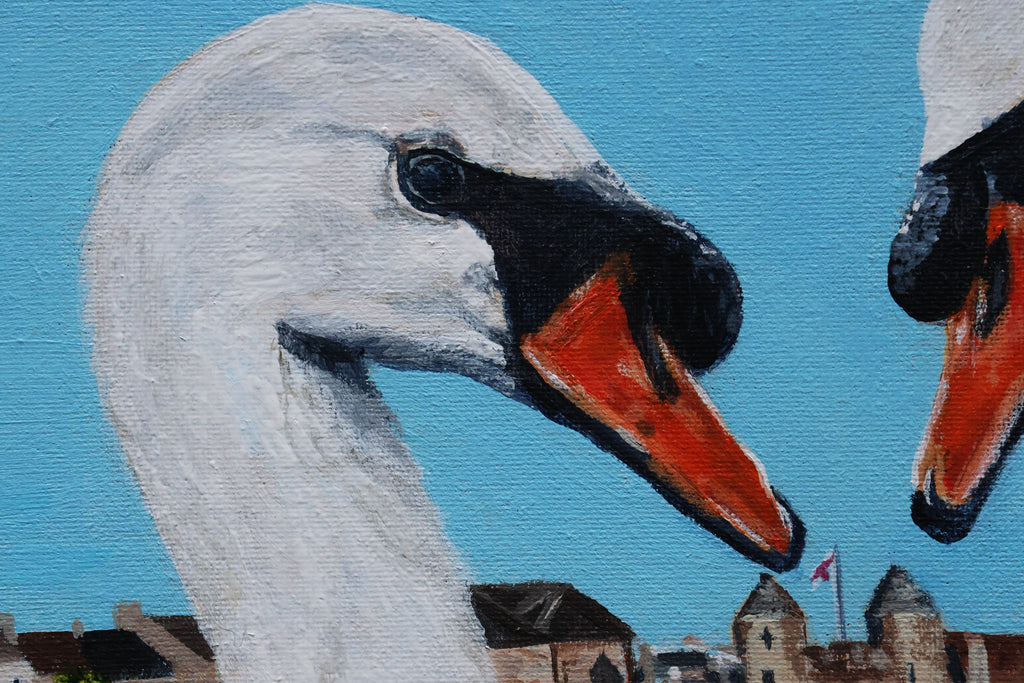 Original Acrylic Painting ‘Swan Love’