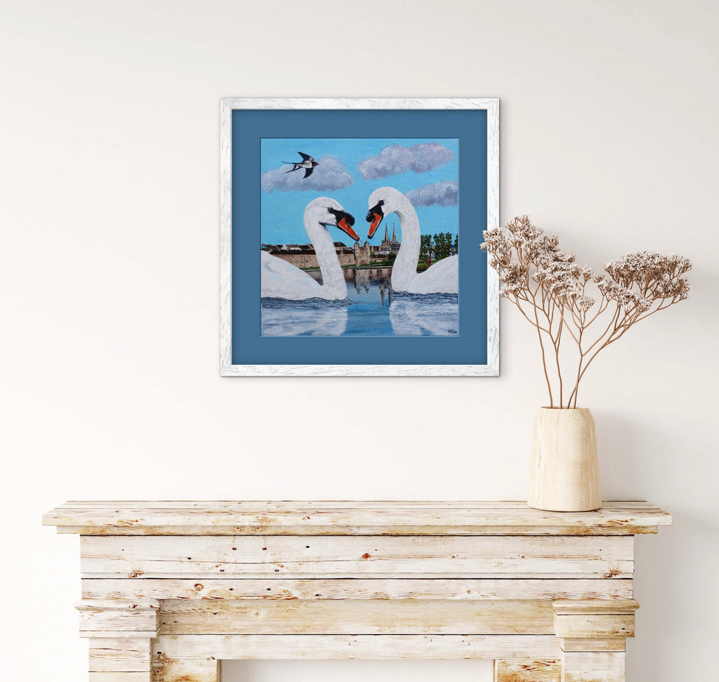 Enniskillen 'Swan Love' Giclee print