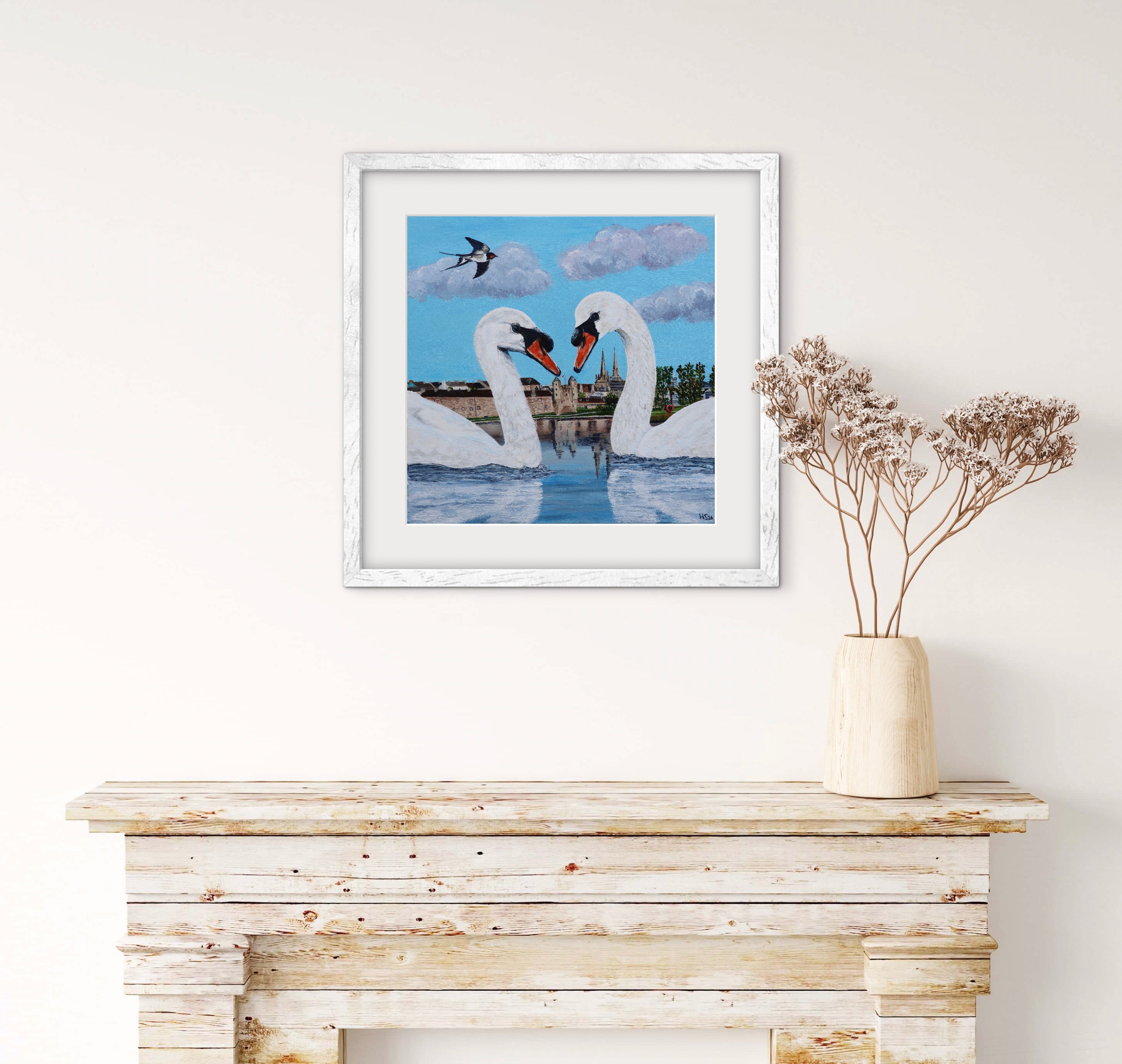 Enniskillen 'Swan Love' Giclee print