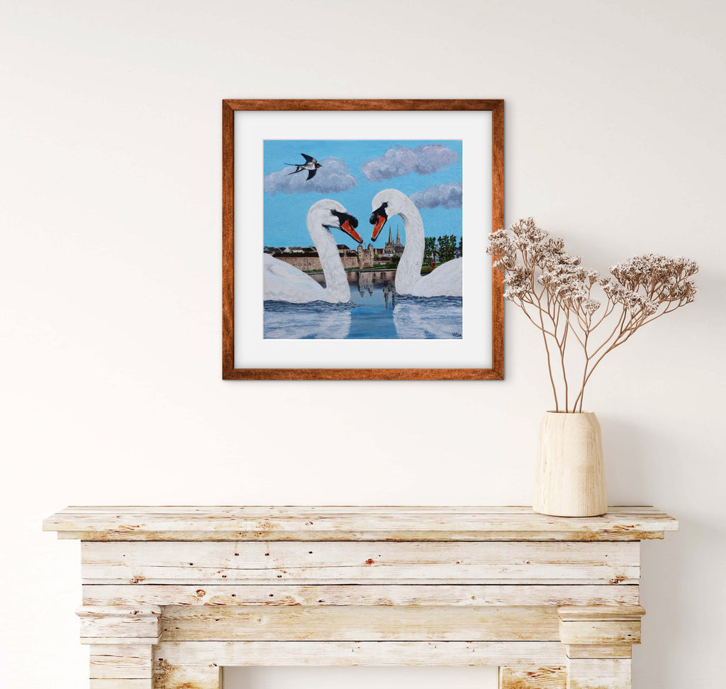 Enniskillen 'Swan Love' Giclee print