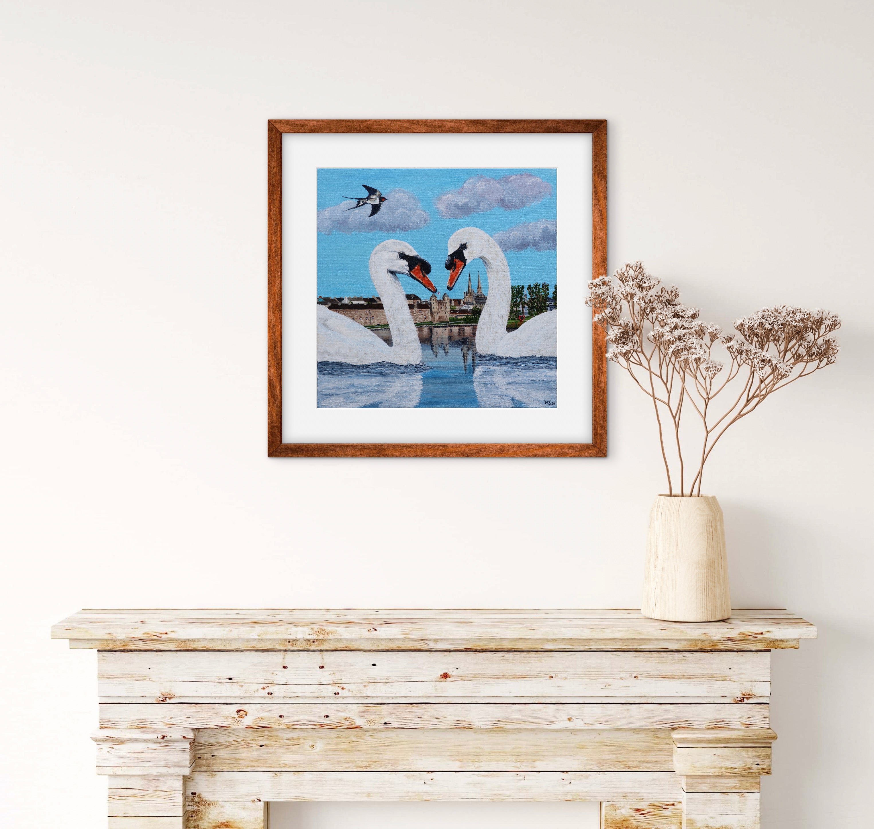Enniskillen 'Swan Love' Giclee print